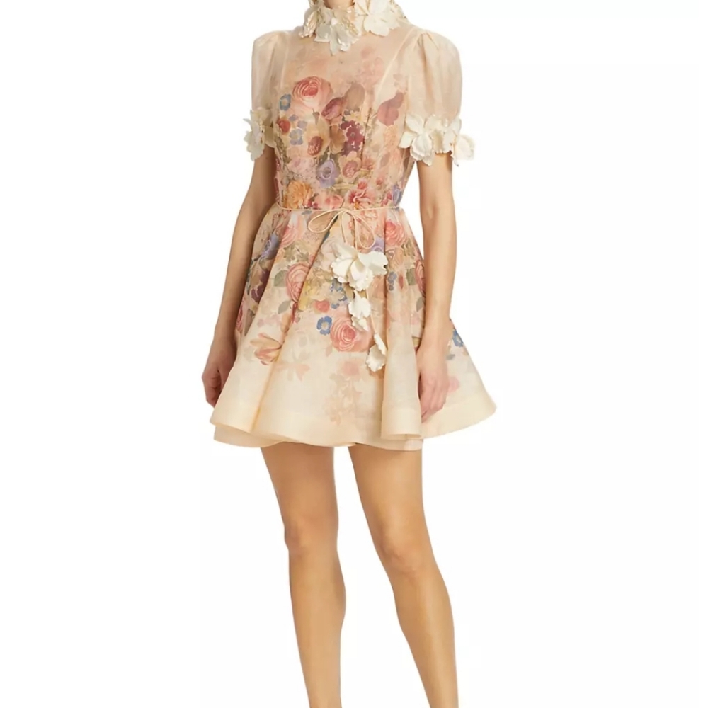 Zimmerman luminosity mini dress with belt size 1